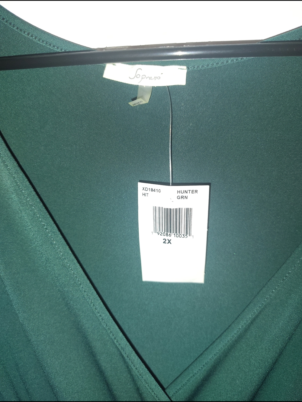 Emerald Green Wrap Dress - Picture 2 of 5